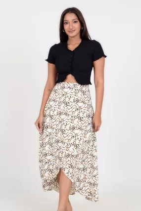 Envogue Women's Printed Chic Casual Skirt