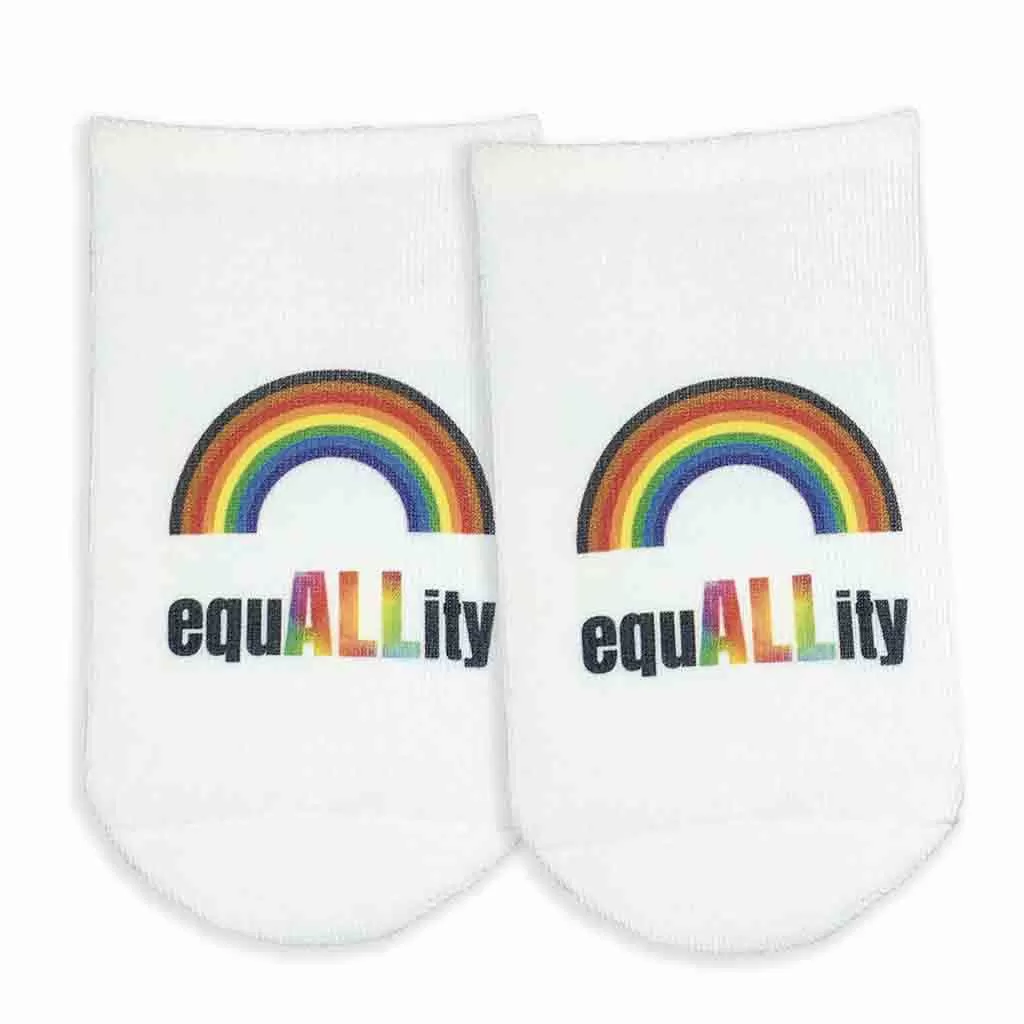 EquALLity For All - POC Rainbow Printed No Show Socks