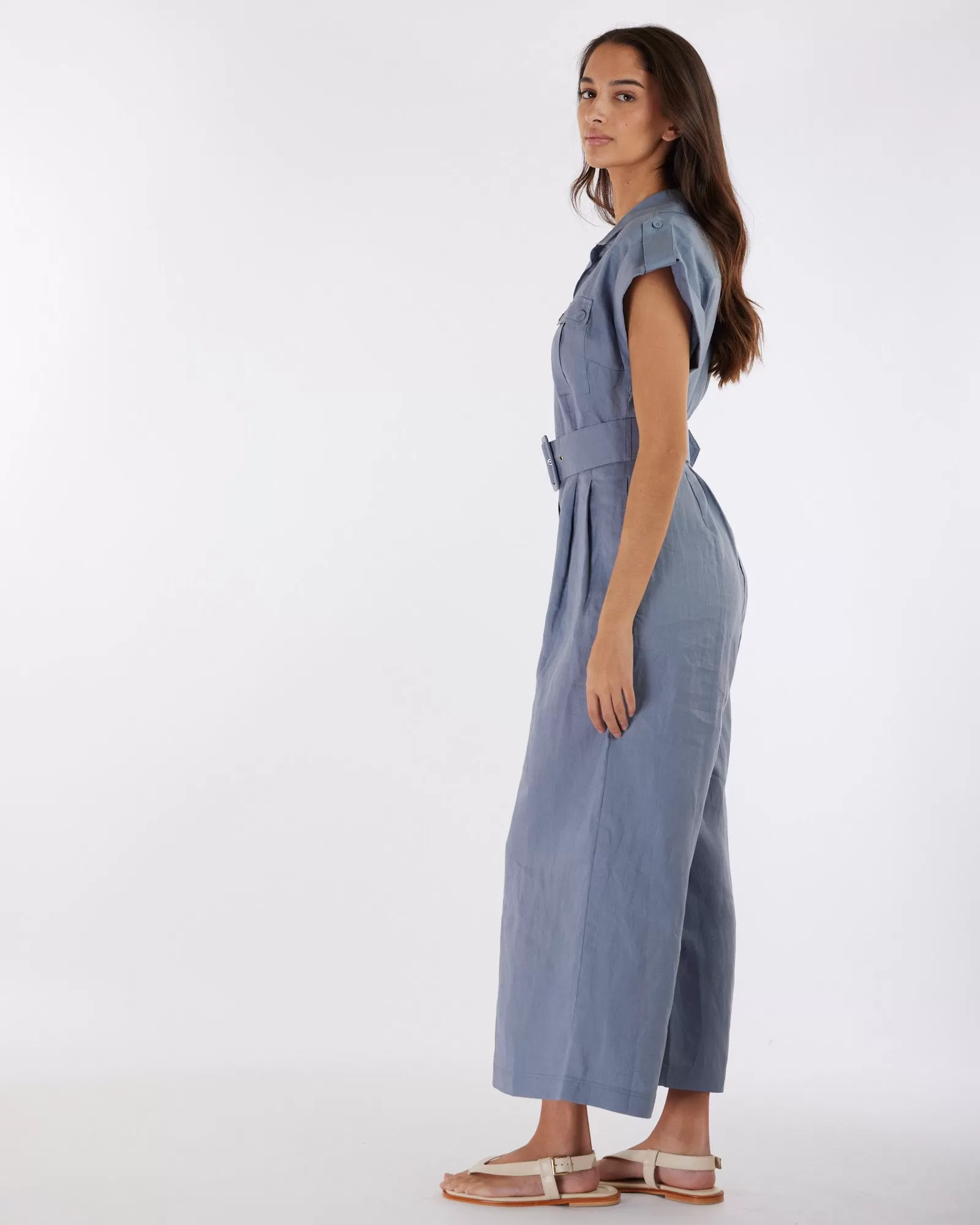 Esra Utility Jumpsuit - Lazuli