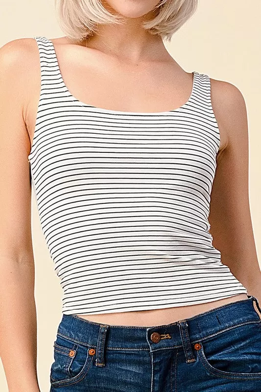 Exposure Cotton Crop Stripe Tank