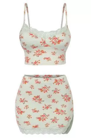 Ezma Floral 2 Piece Skirt Set