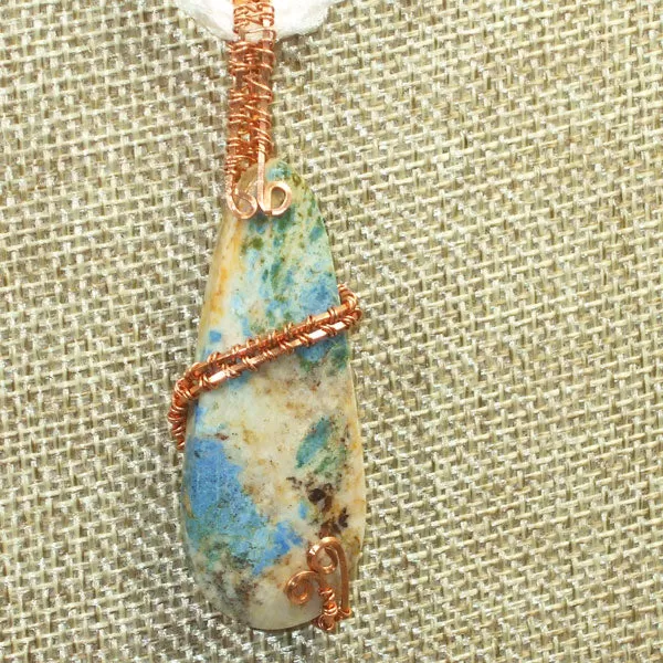 Faina Lazulite Cabochon Pendant Necklace