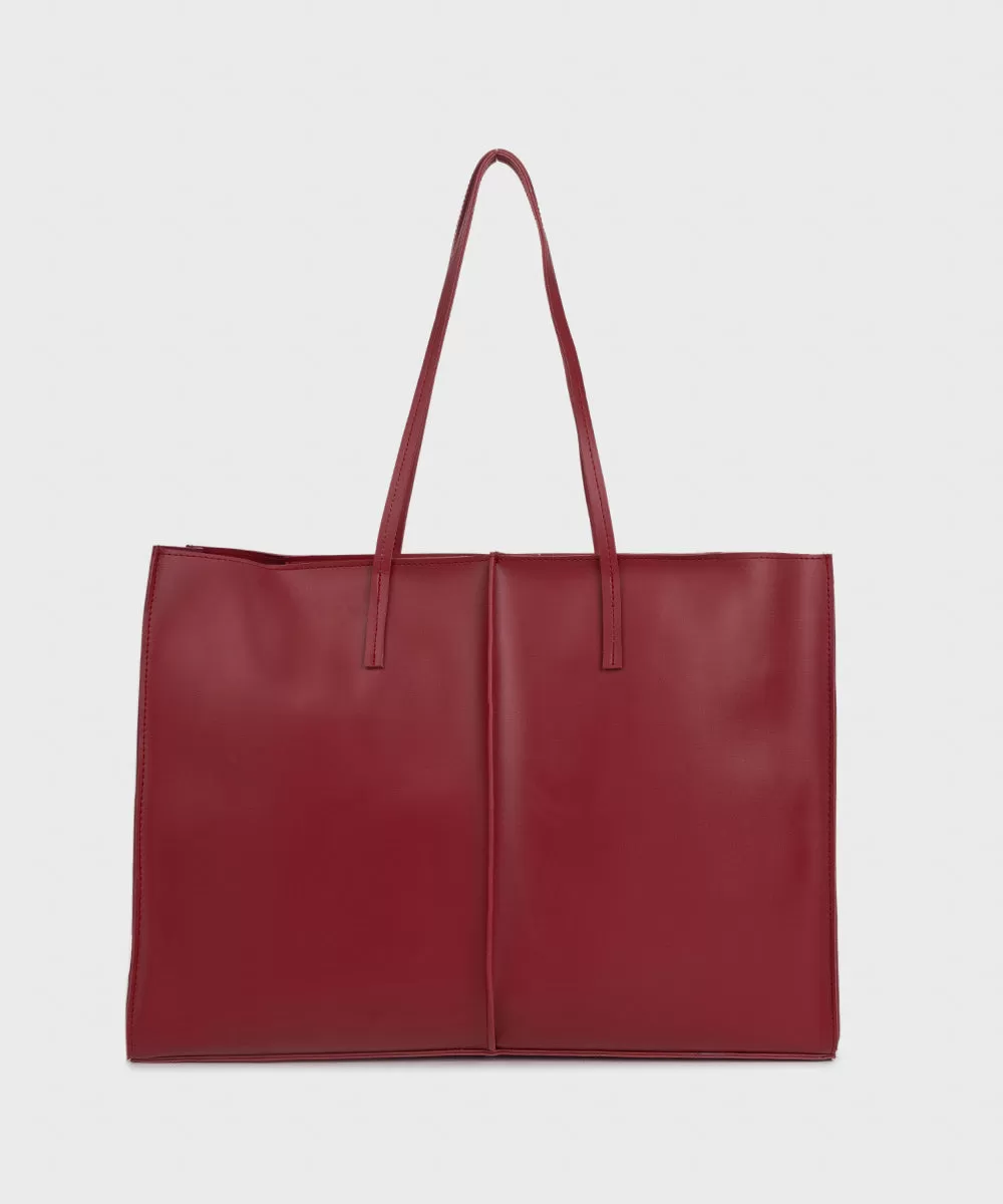 Faux Leather Tote Bag