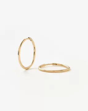 Fine Classic Medium Hoop Earrings