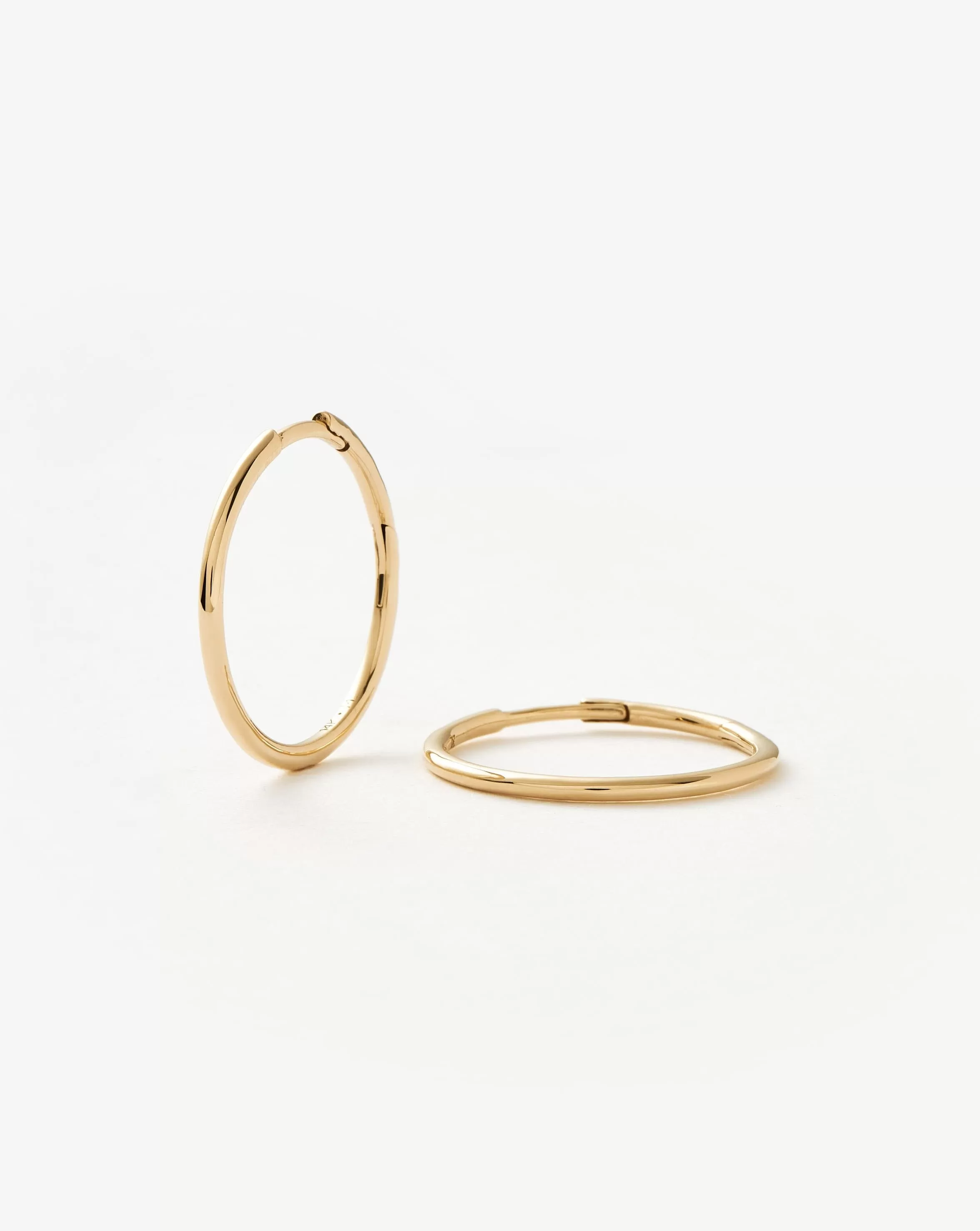 Fine Classic Medium Hoop Earrings