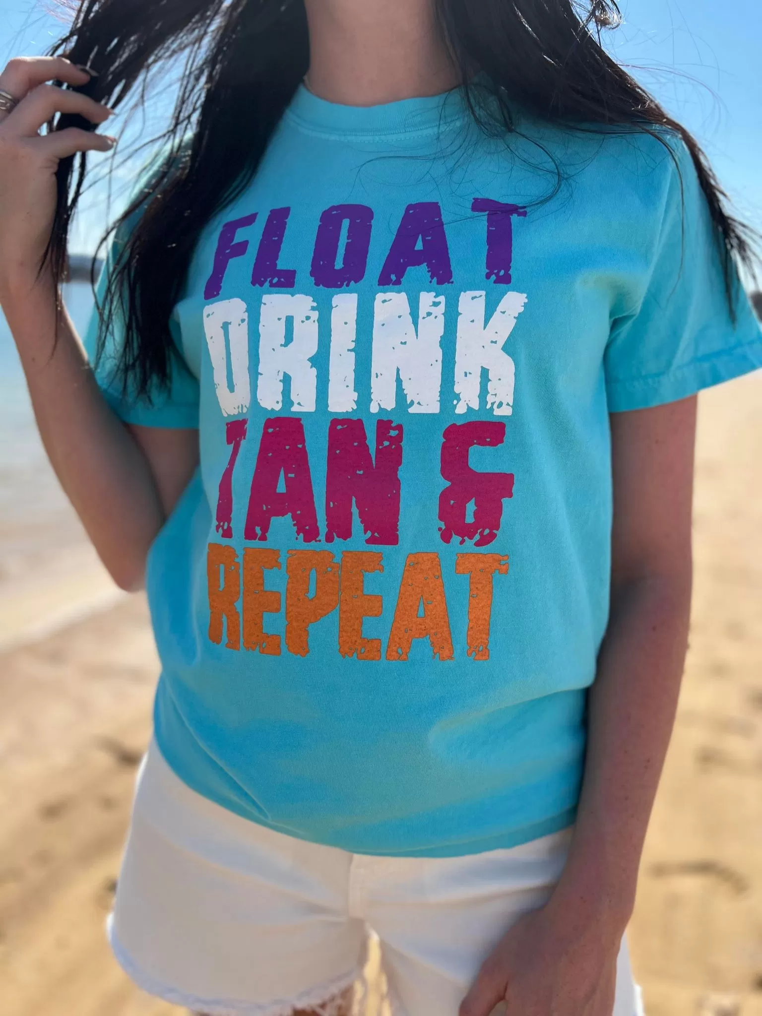 Float Drink Tan Repeat Tee