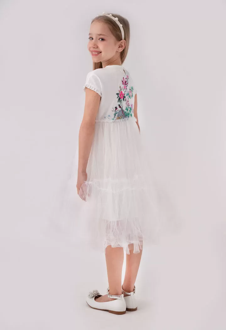 Floral Tulle Layer Dress