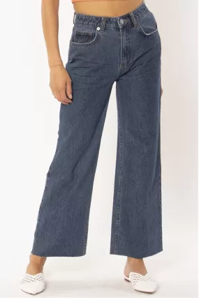 Gabi Crop Flared Vintage Indigo Denim Pant