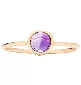 Gemstone Stacking Ring With Amethyst