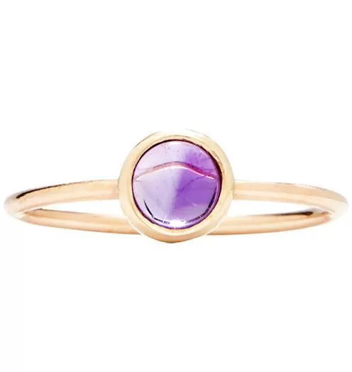 Gemstone Stacking Ring With Amethyst