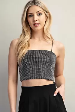 GM Rhinestone Crop Top