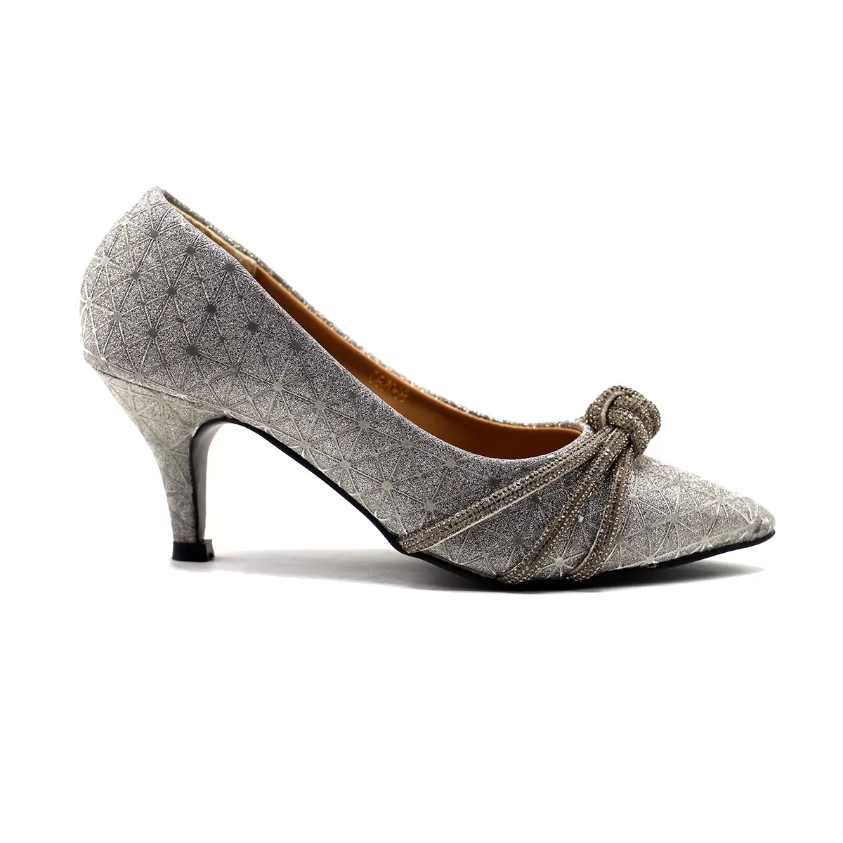 Grey Fancy Court Shoes 087068