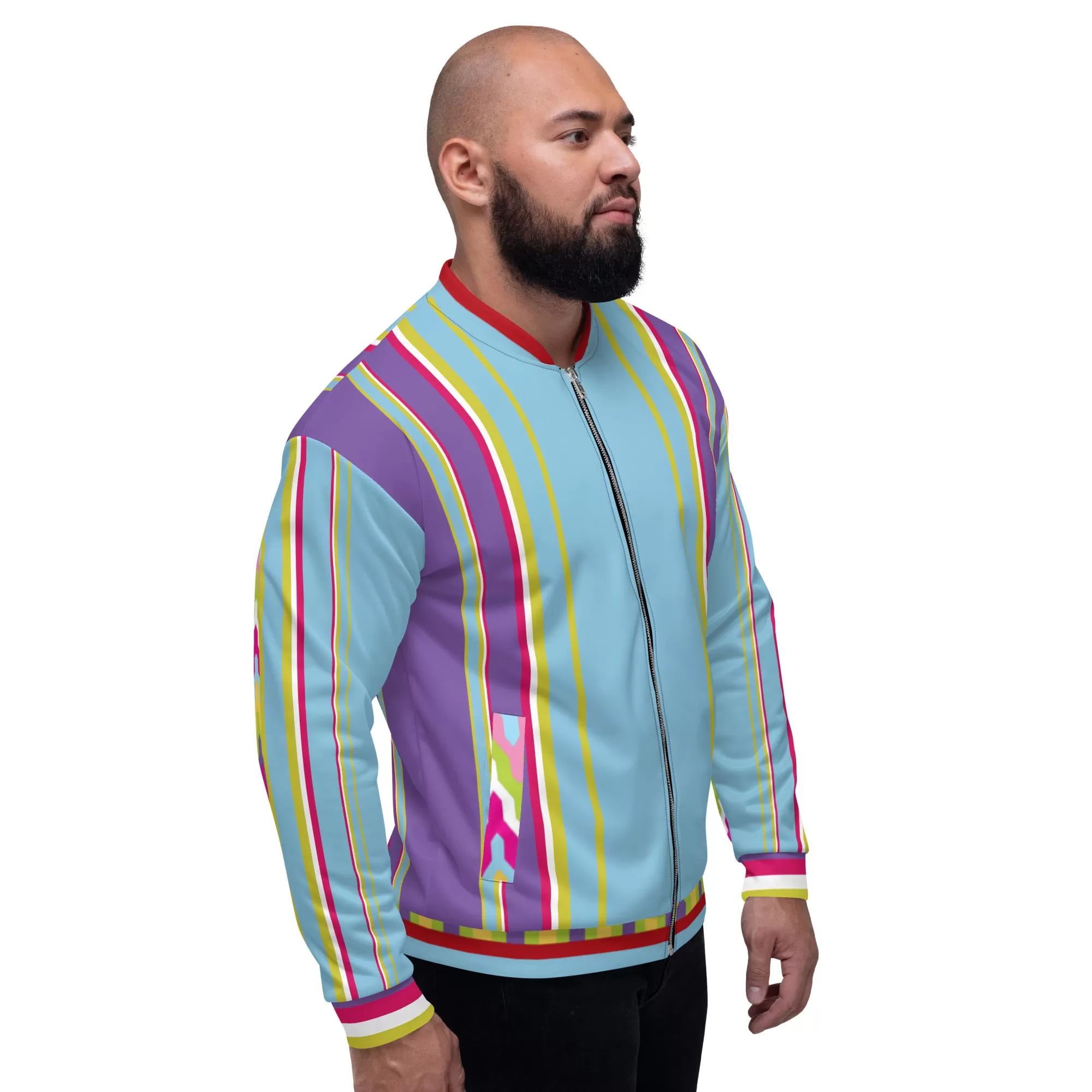 Groovy Purple Calypso Unisex Bomber Jacket