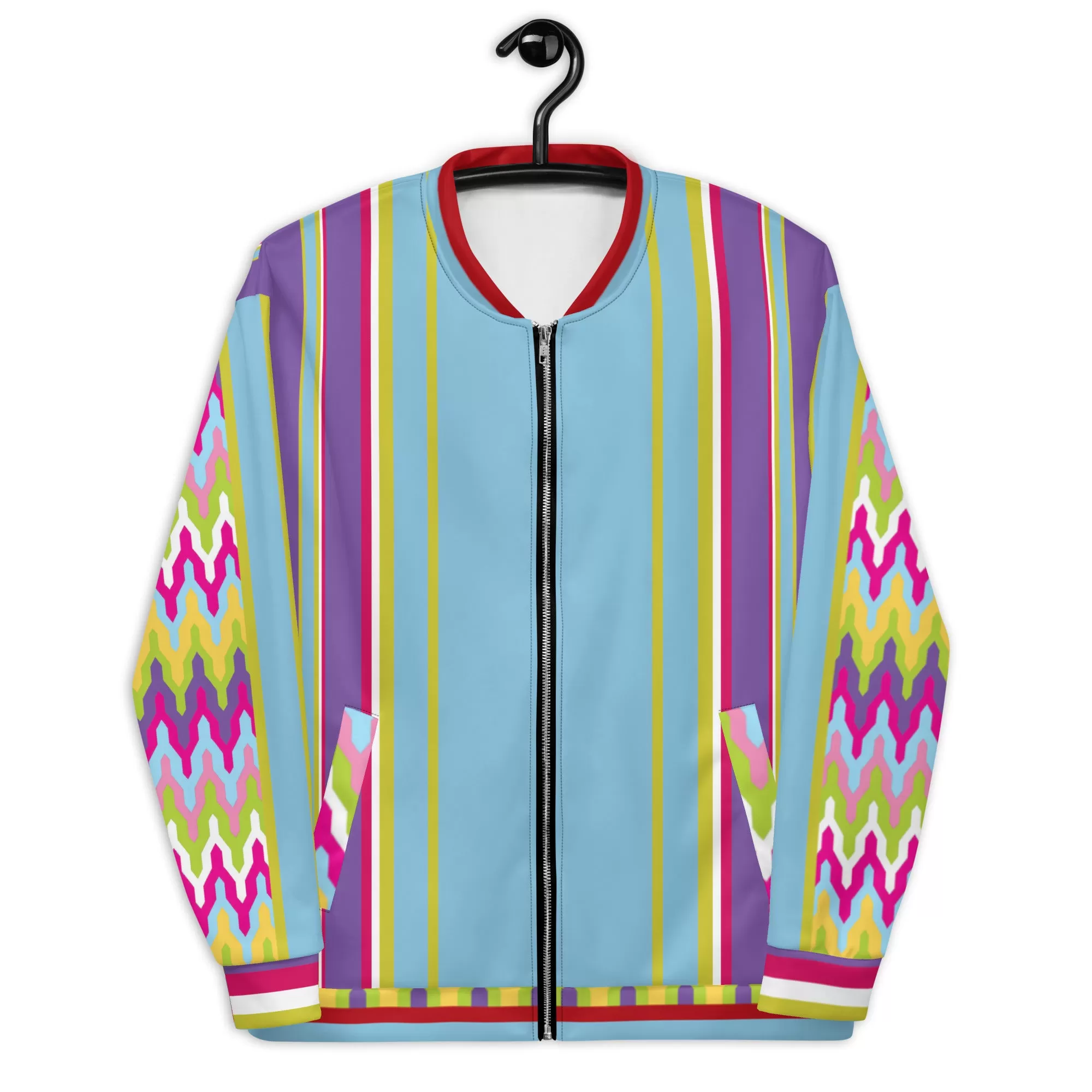 Groovy Purple Calypso Unisex Bomber Jacket