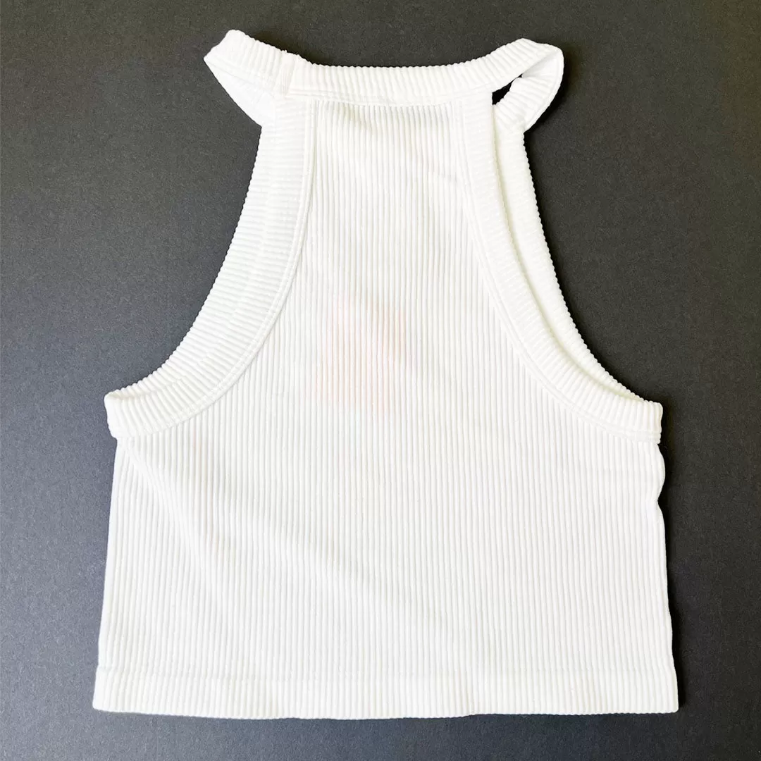 Halterneck Sleeveless Crop Tank Top