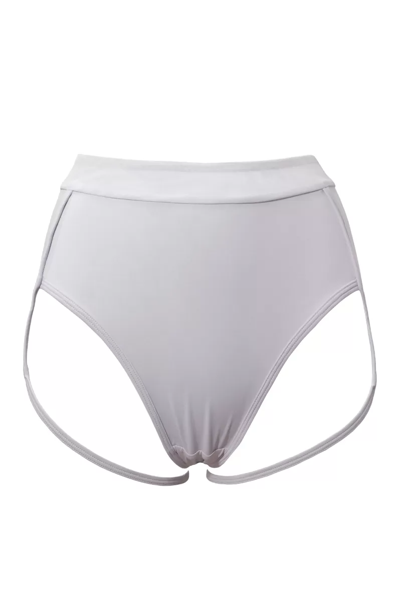 Hamade Activewear Mesh-side Garter Bottoms - Light Grey