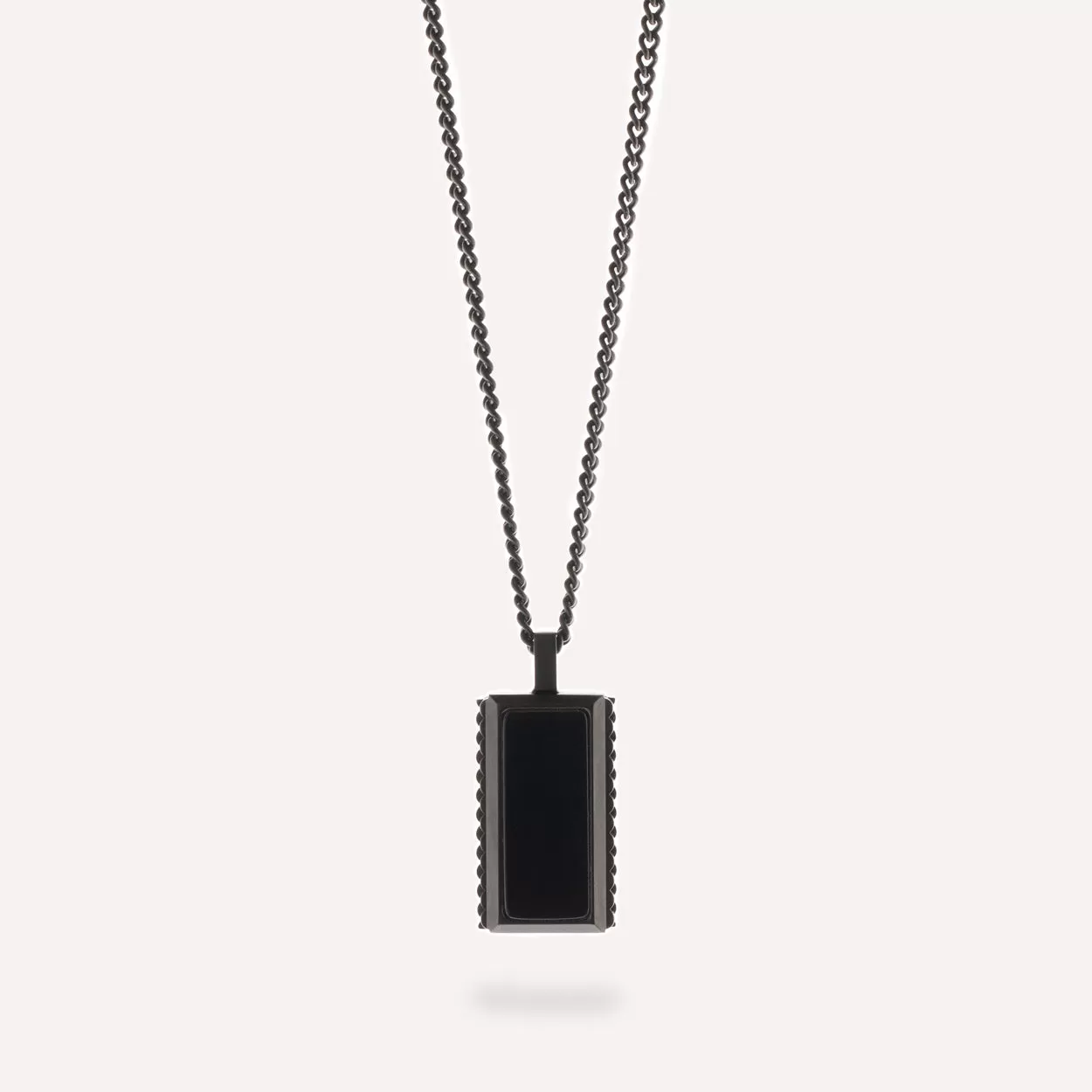 Hatton Gemstone Necklace Black/Black Onyx Adjustable 60-70cm/24-28'