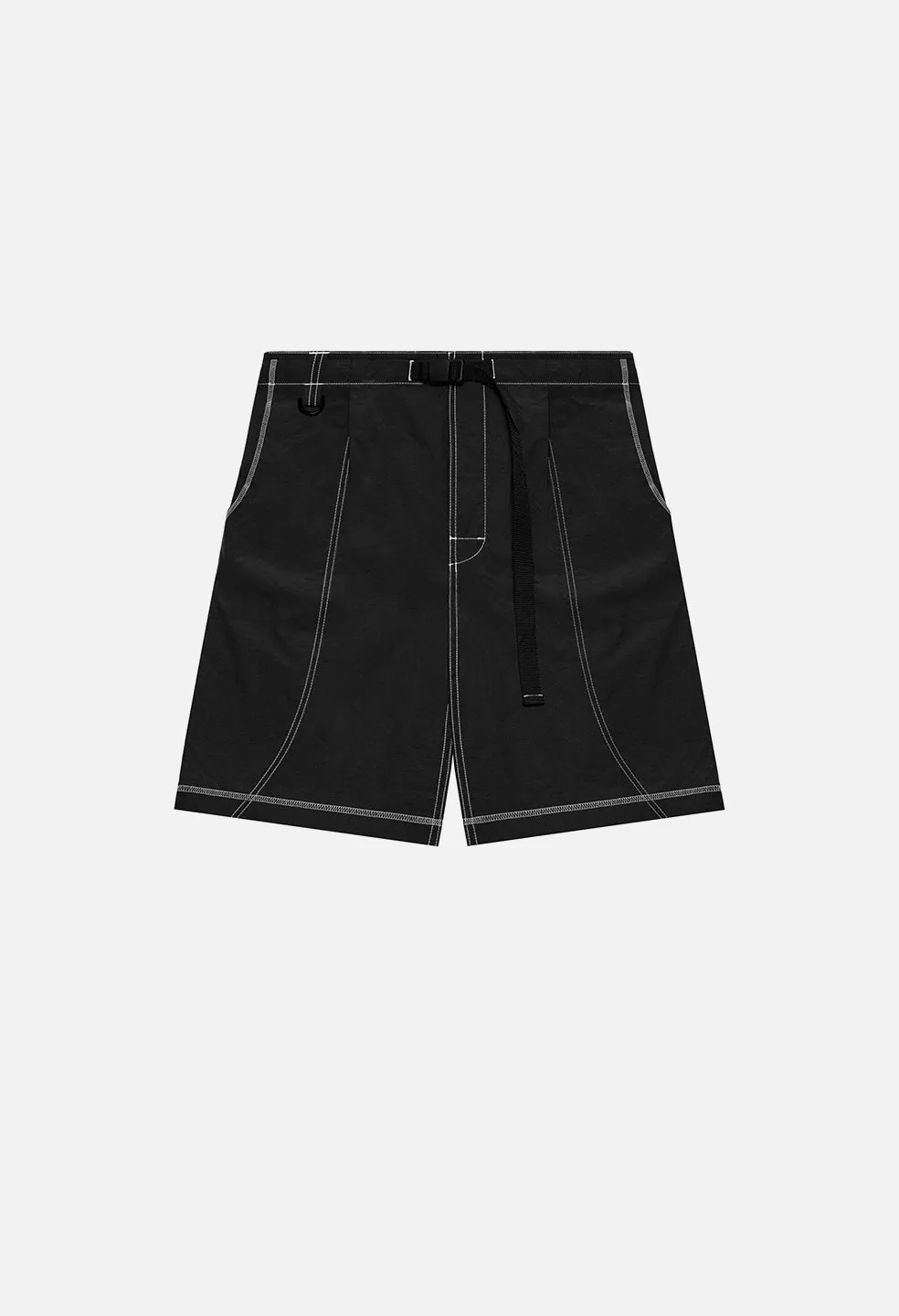 High Shrunk Nylon Mountain Shorts / Black X Yellow