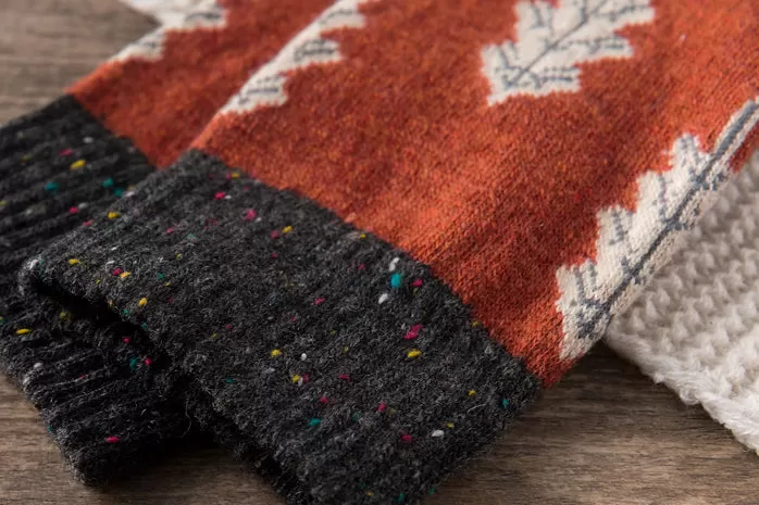 Holiday Special | Wool Socks | Pine Tree (Red)