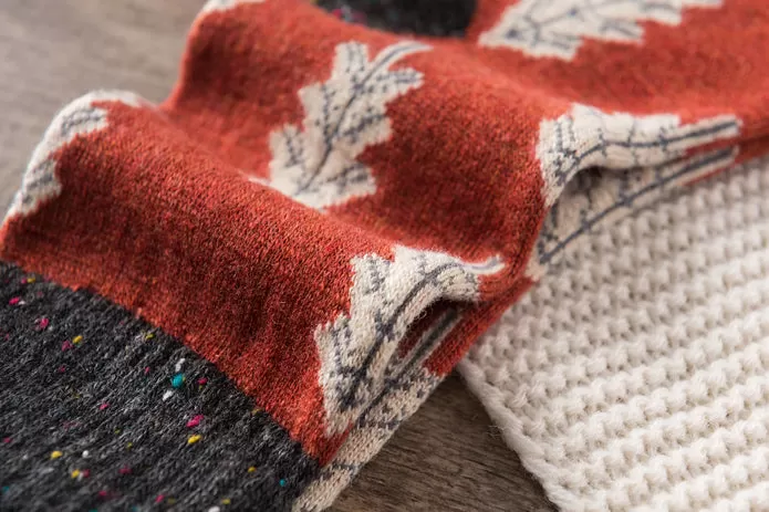 Holiday Special | Wool Socks | Pine Tree (Red)