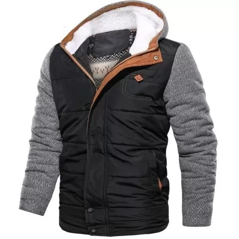 hooded puffer winter jacket for mens