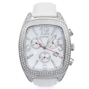 Ice Tek Magnum 2.80 TCW Diamond Chronograph Quartz Men's Date Watch Box Tag Card