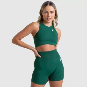 Impact Solid High-Neck Crop - Green