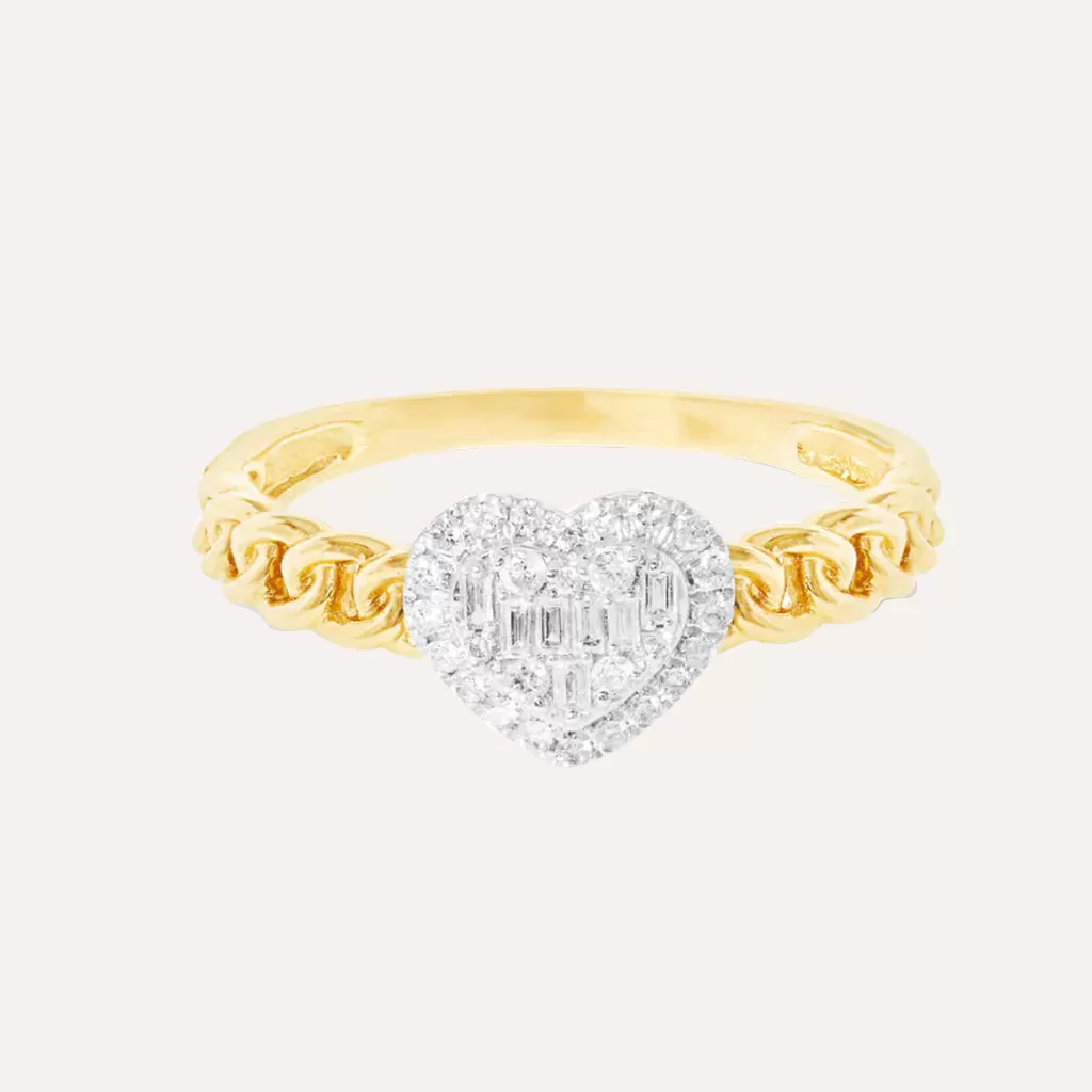 Ingenious Heart Ring in 14kt Gold Over Sterling Silver