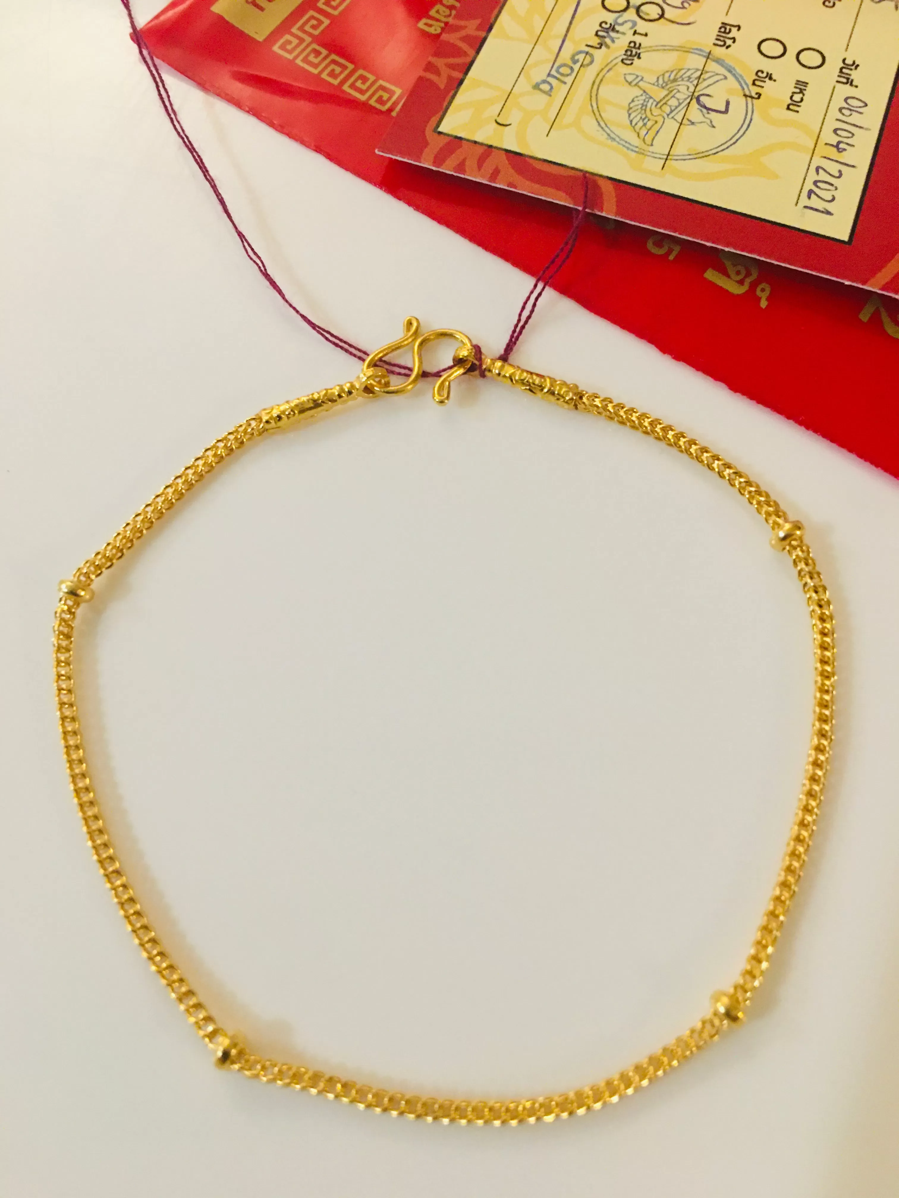 Item no. SP1011 Bangkok Solid Gold New 7” Bracelet 2 grams.