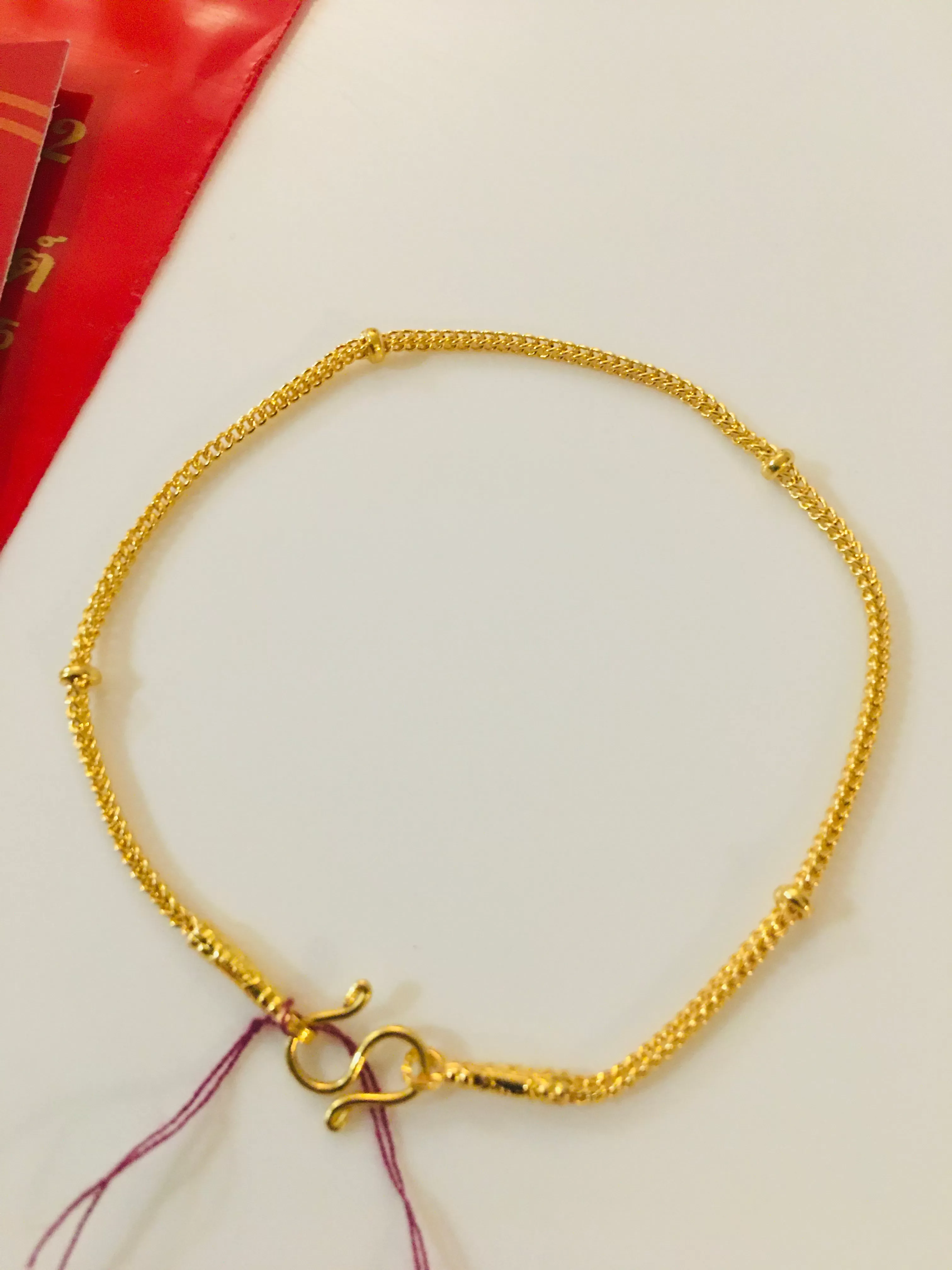 Item no. SP1011 Bangkok Solid Gold New 7” Bracelet 2 grams.