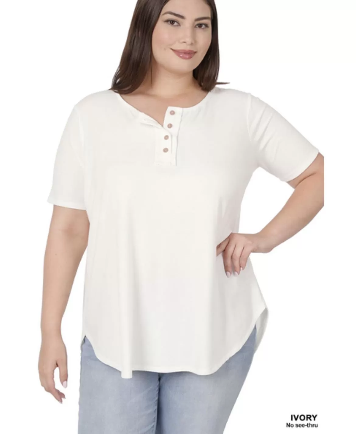 Ivory Basic Henley Tee