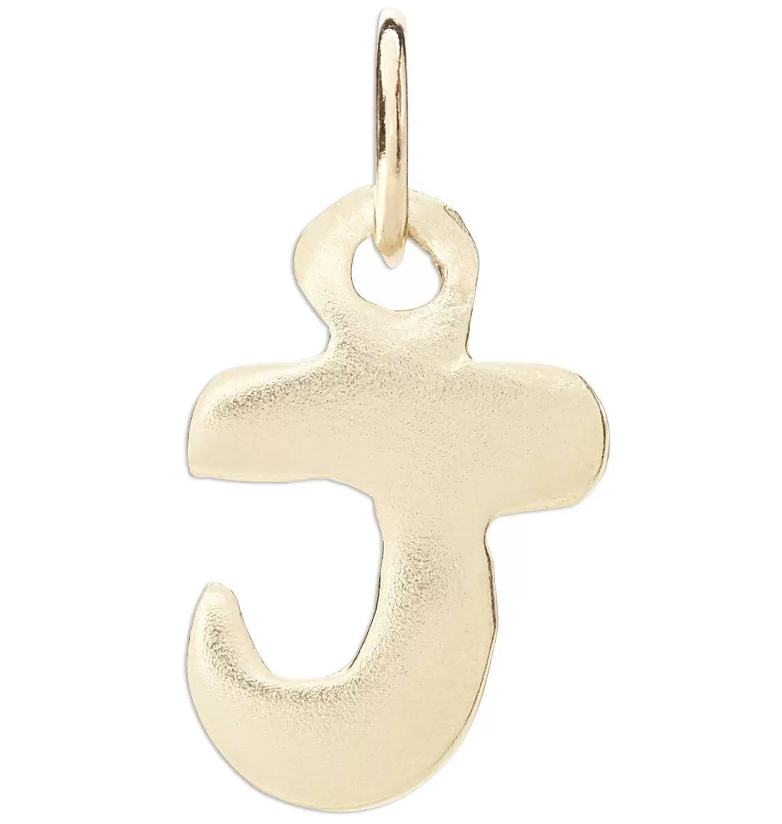 J Bubble Letter Charm