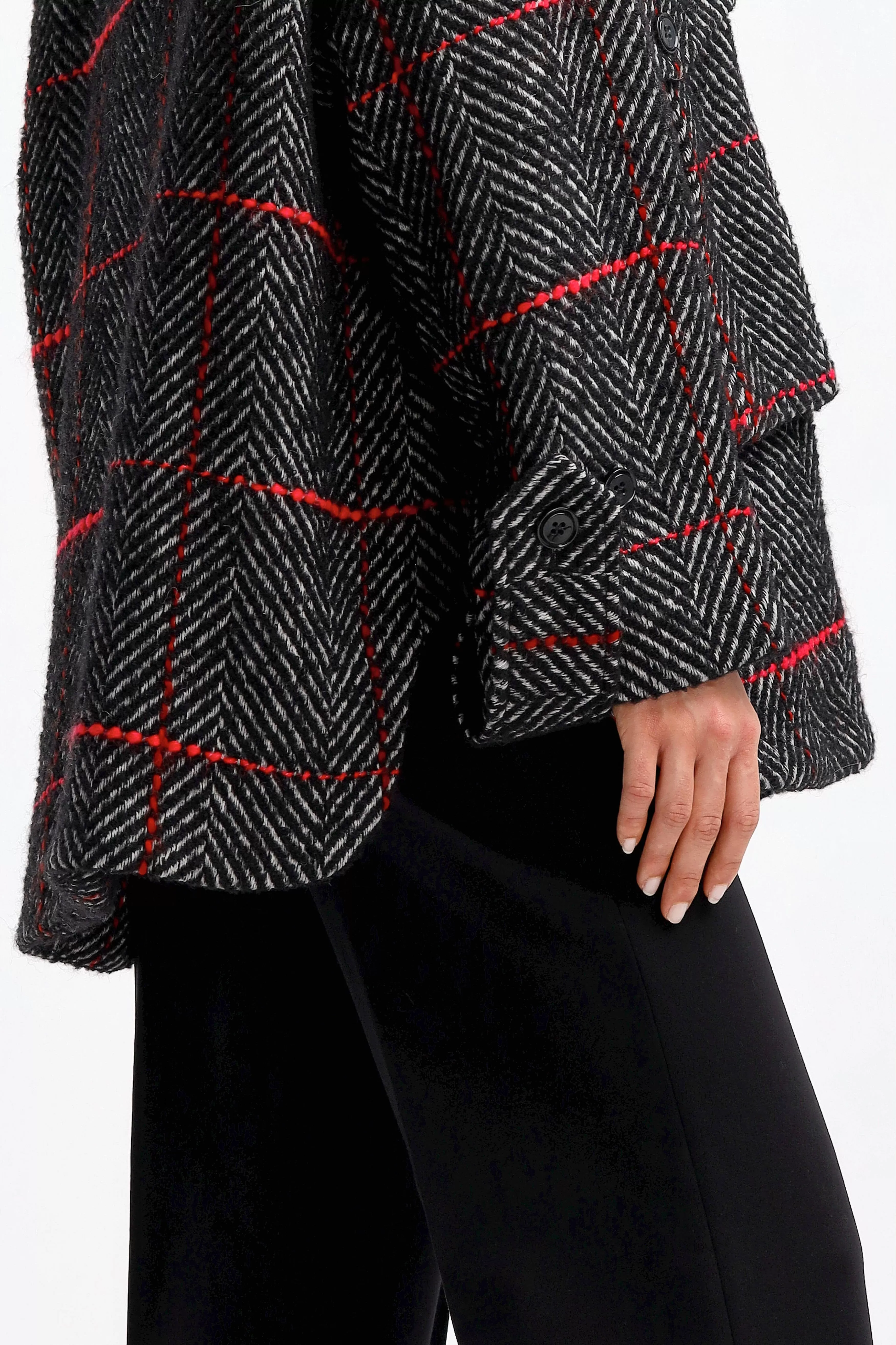 Jacke Graphic Chic in Schwarz/Rot