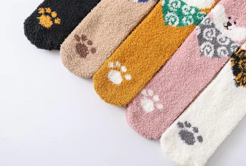 Kawaii Cute Room Socks - Brown Shiba