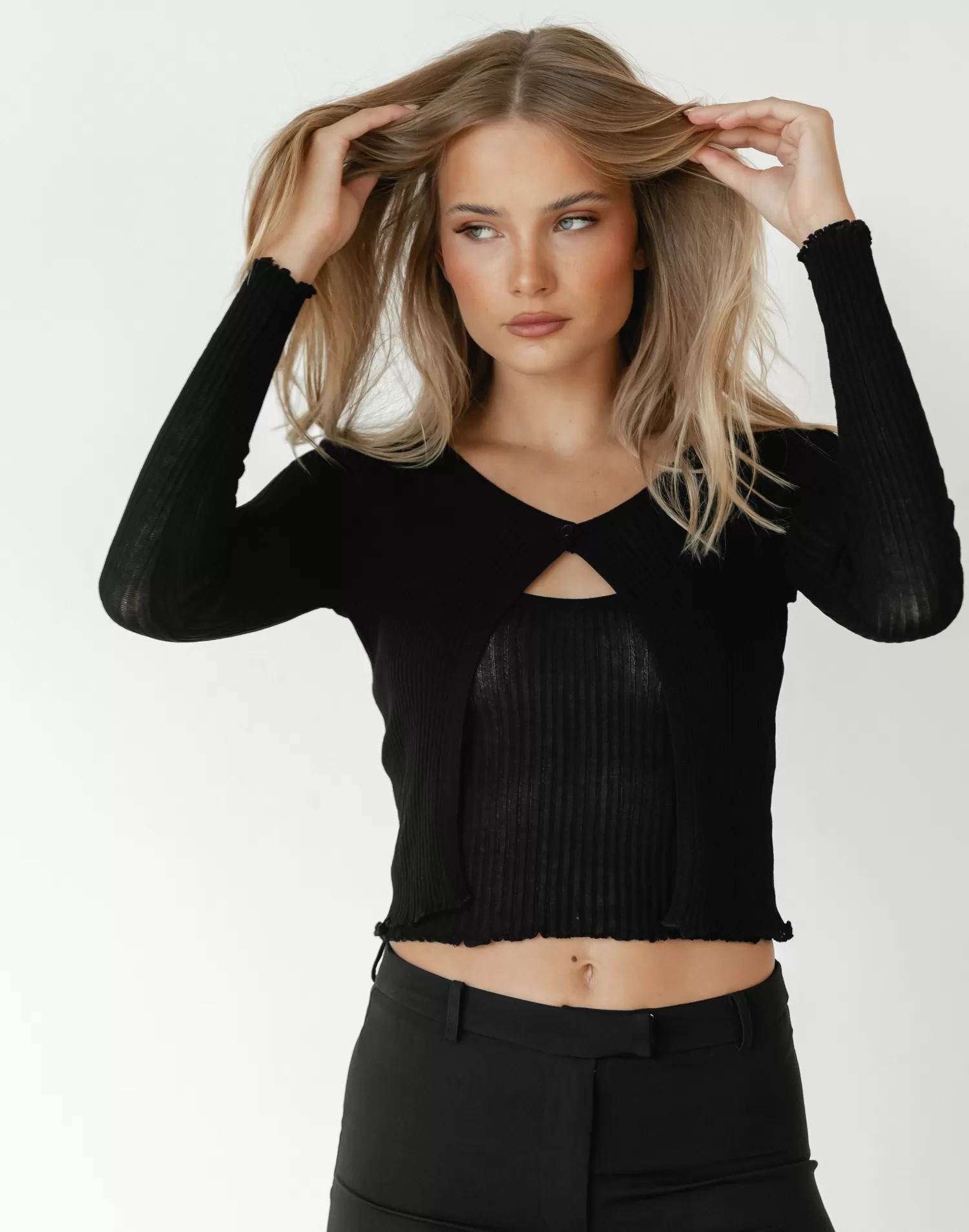 Kodie Two Piece Top (Black)