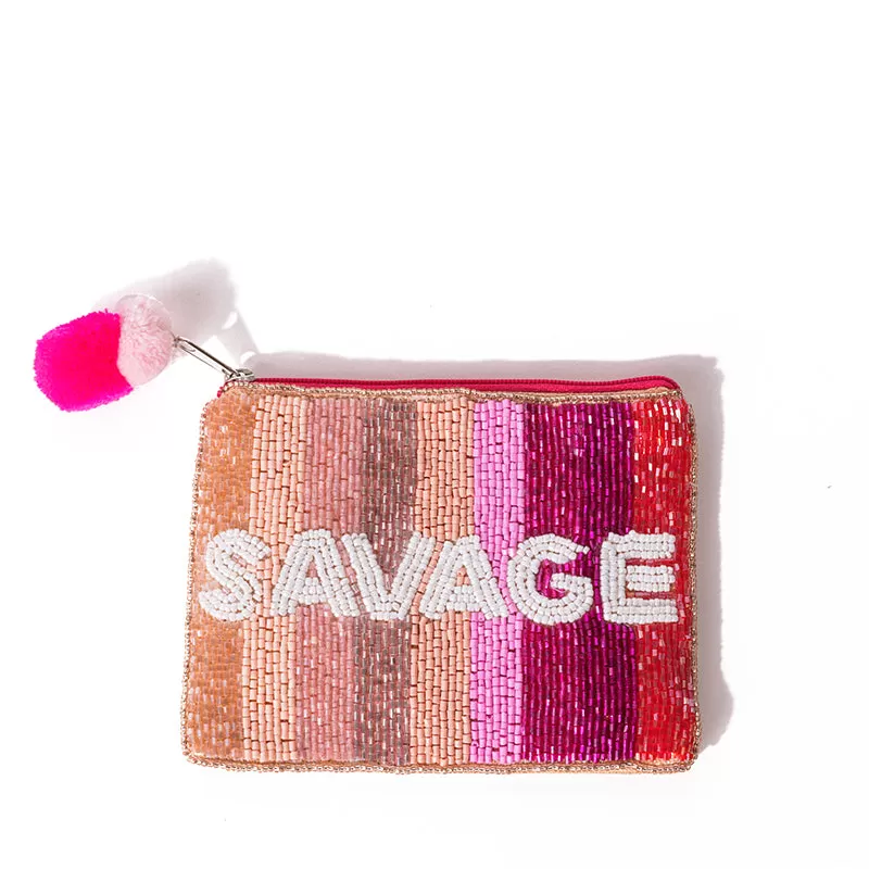 LA CHIC DESIGNS | Savage Beaded Coin Pouch