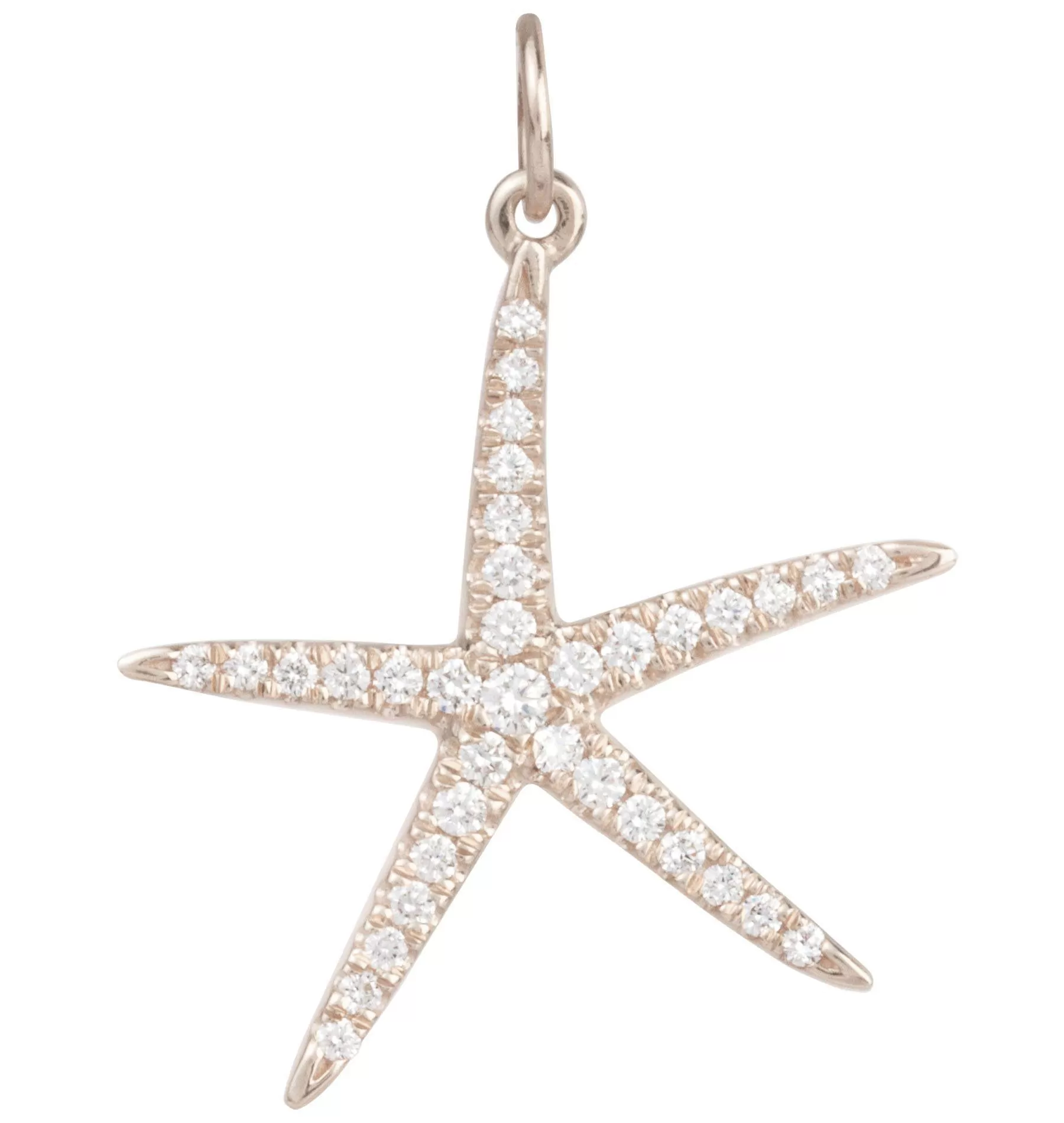 Large Starfish Charm Pavé Diamonds