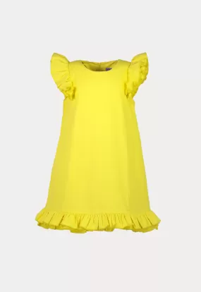 Layered Ruffle Hem And Sleeve Dress