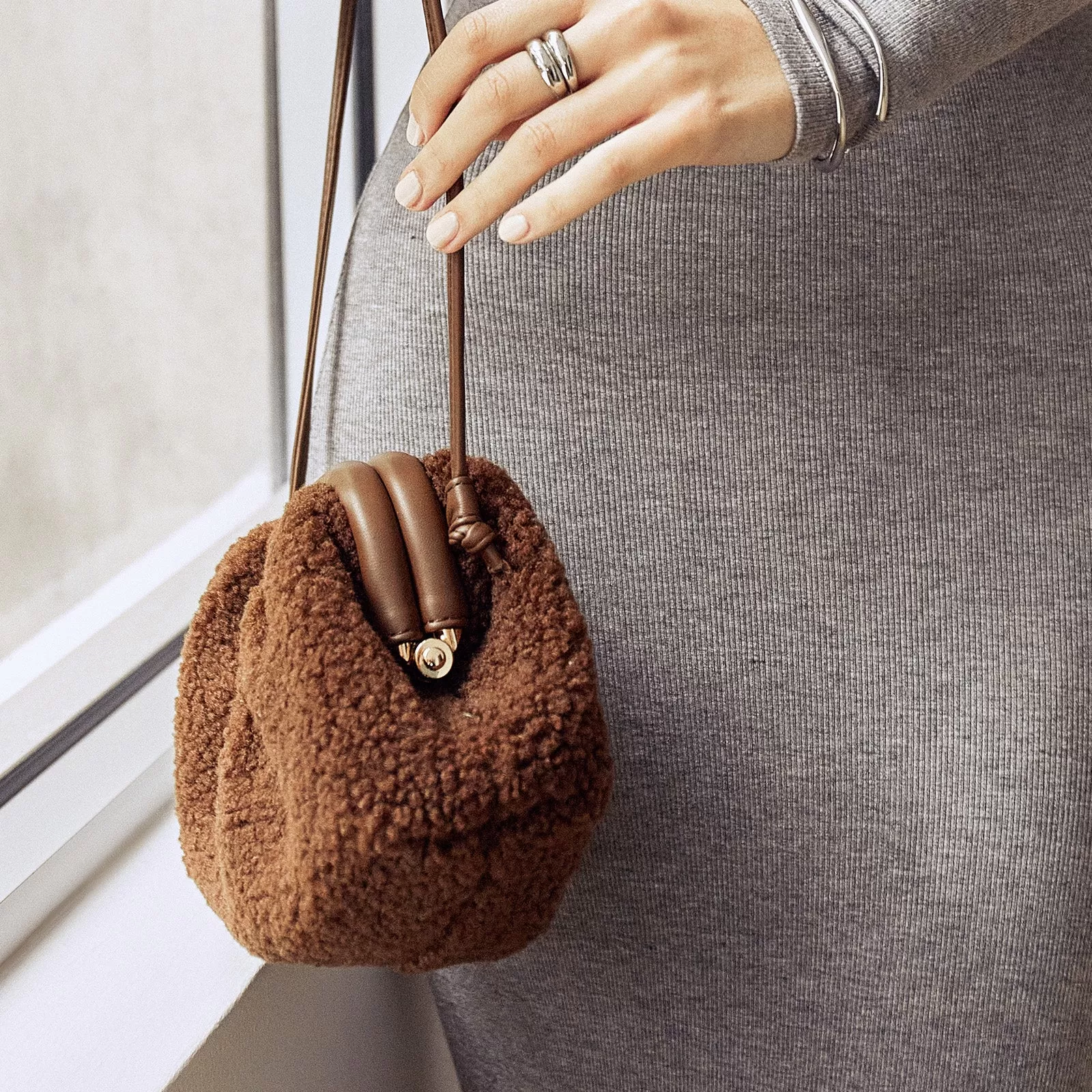 Leana Mini Hand Bag - Chocolate