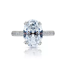 LICON 4 Carat Oval Cut Lab Grown Diamond Engagement Ring IGI Certified