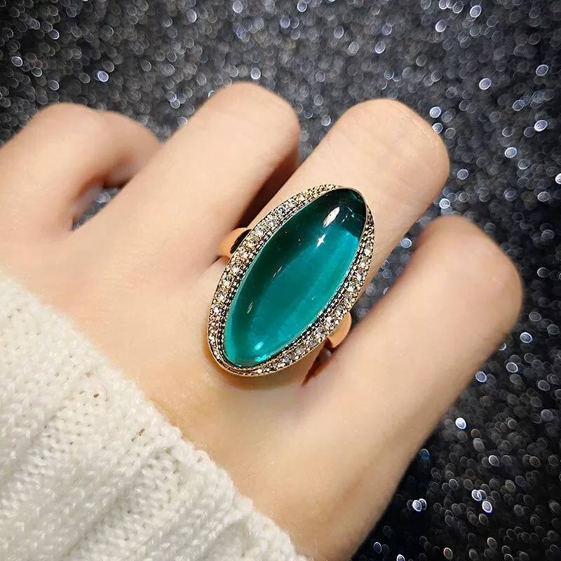 Like a Princess Oval Emerald Ring