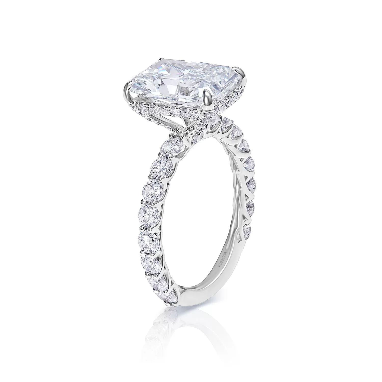 LINI 5 Carat Radiant Cut Lab Grown Diamond Engagement Ring Eternity IGI Certified