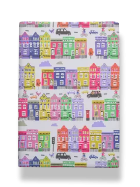 London Rainbow Houses Wrapping Paper