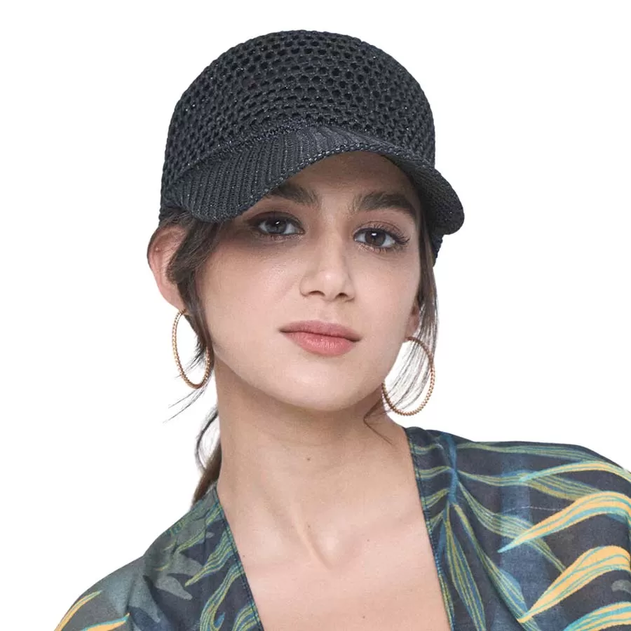 Lurex Metallic Baseball Cap