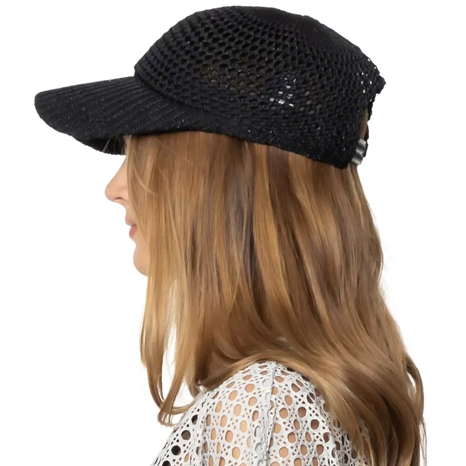 Lurex Metallic Baseball Cap