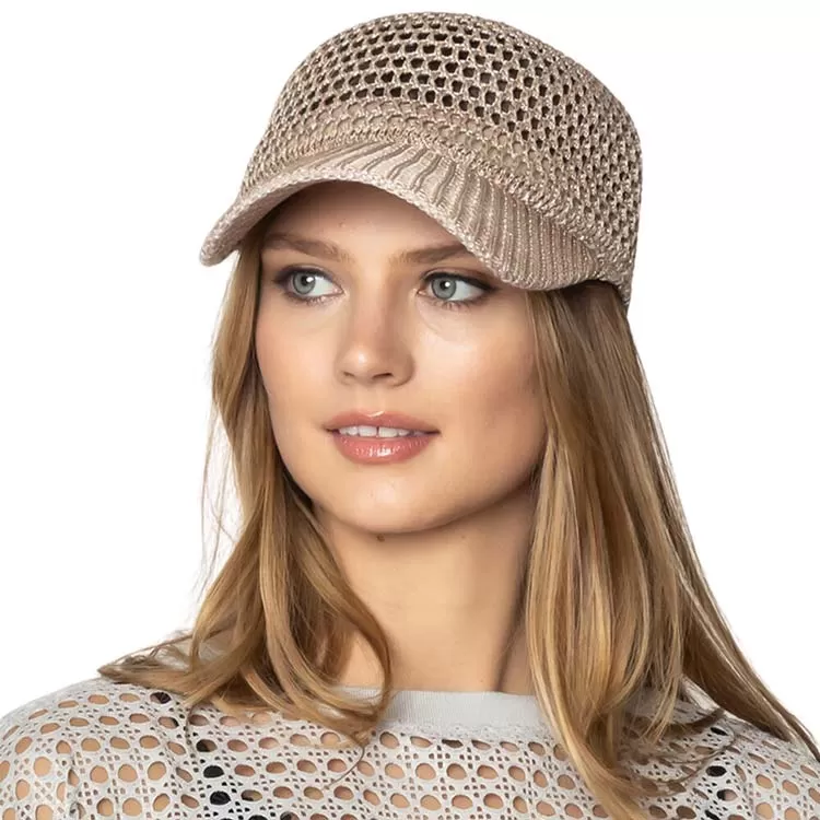 Lurex Metallic Baseball Cap