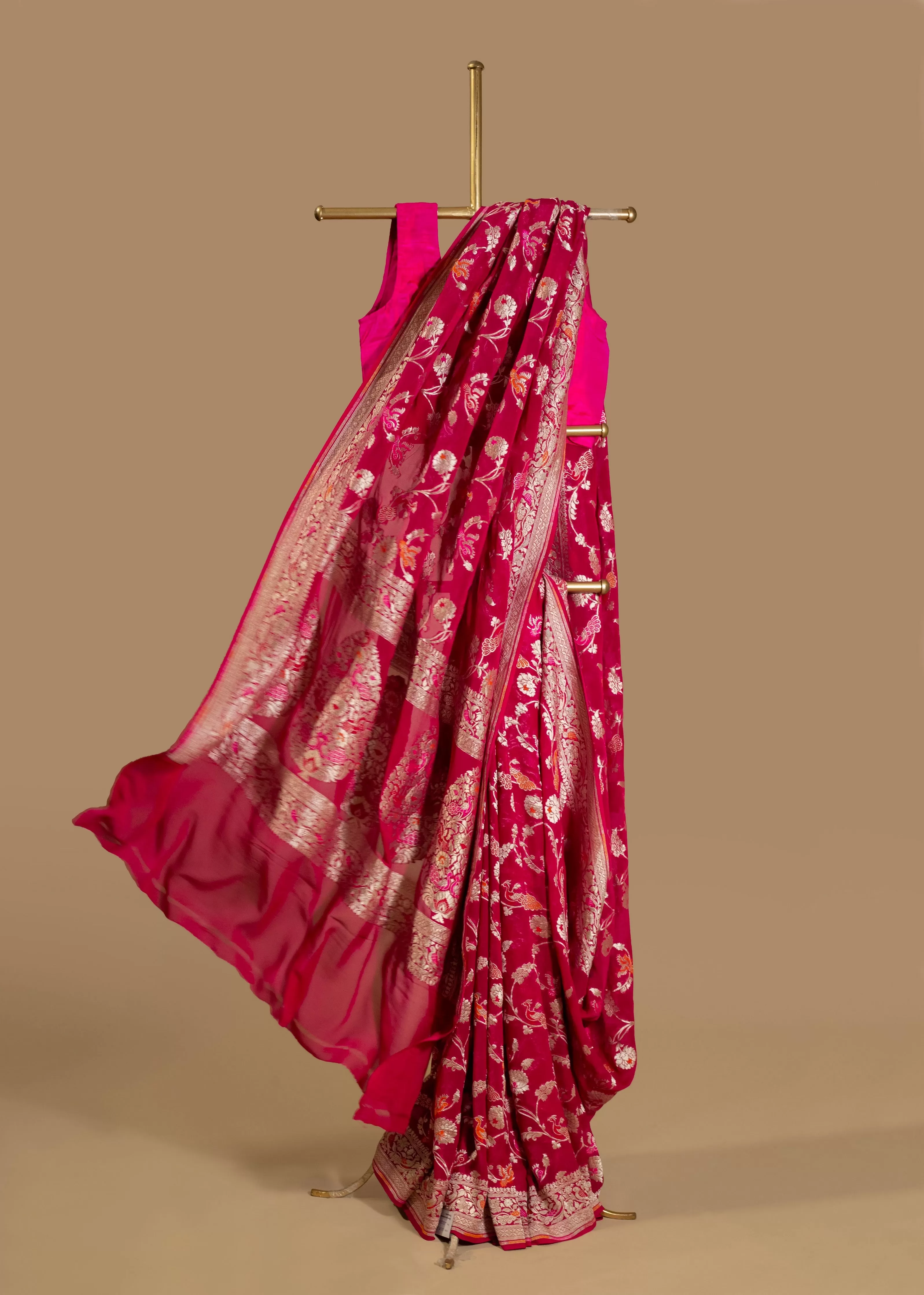 Luxurious Organza Banarasi Saree  for Special Occasions