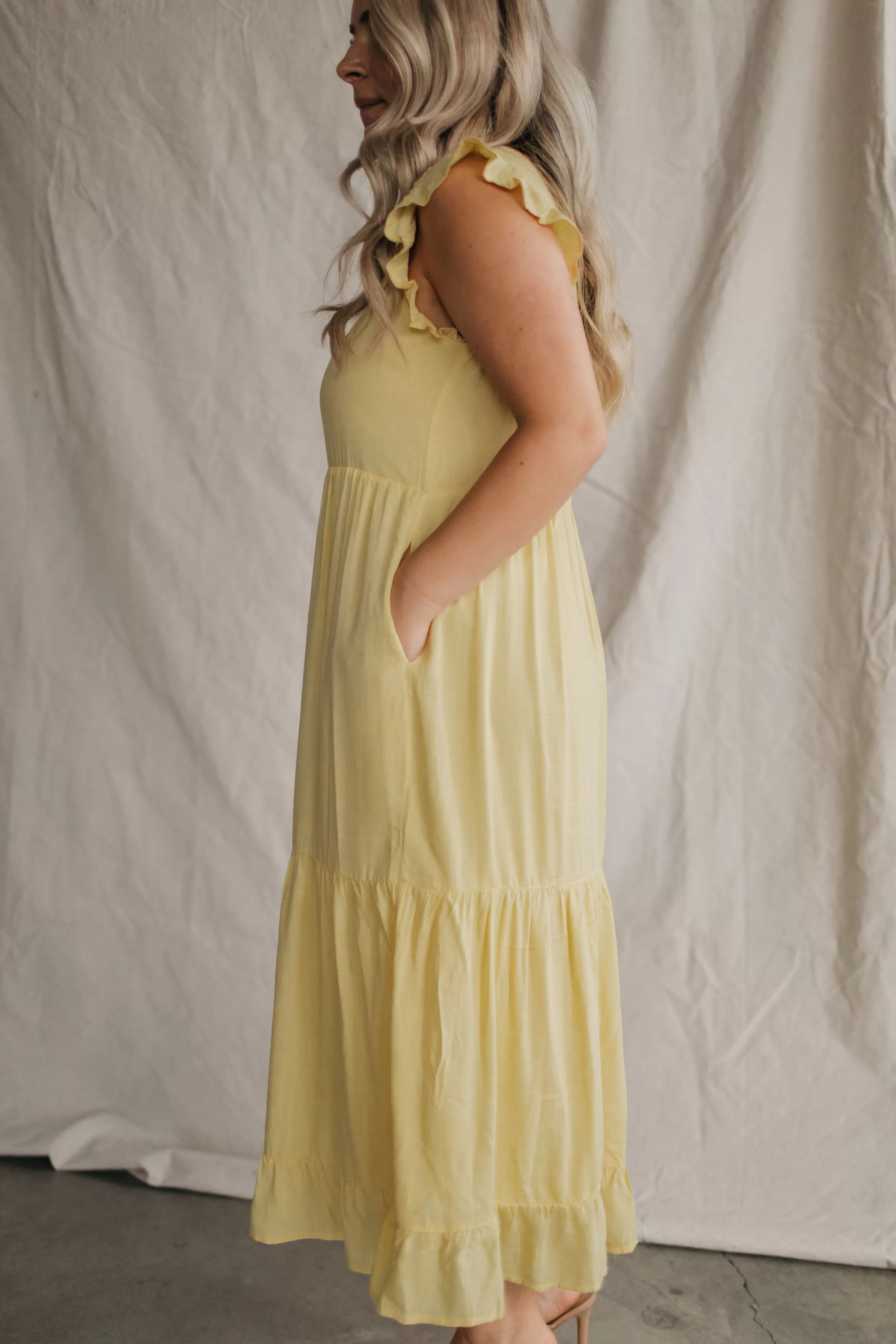 Madelyn Summer Dress in Yellow