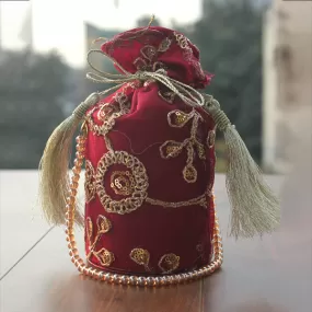 Maroon Potli for Bridle