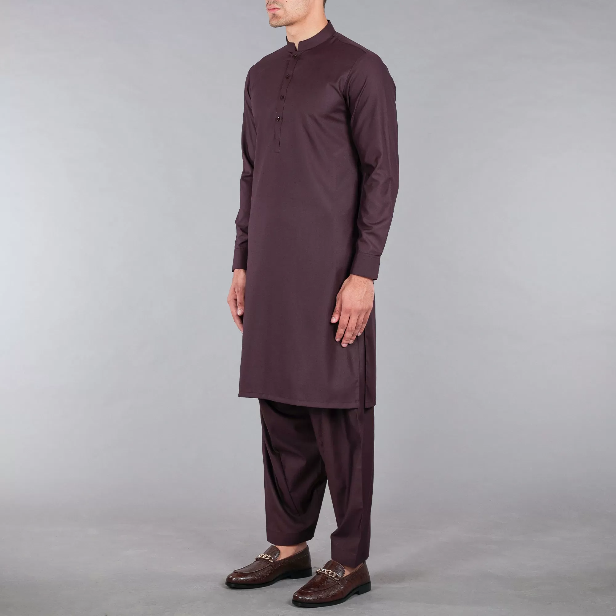 Maroon Shalwar Qameez